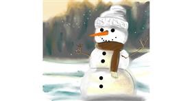 Drawing of Snowman by Pam