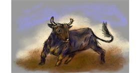 Drawing of Bull by emrys