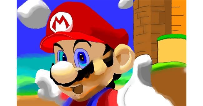 Drawing of Super Mario by Edgar