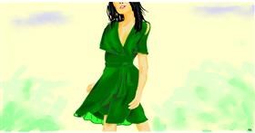 Drawing of Dress by Swimmer 