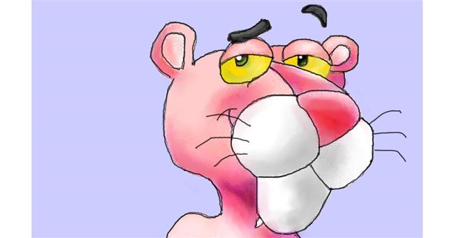 Drawing of Pink Panther by Herbert