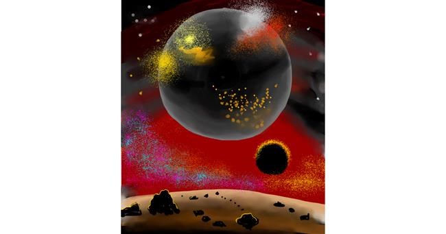 Drawing of Planet by NewThemesPlease