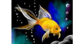 Drawing of Goldfish by PrettyPixels