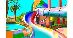 Drawing of Waterslide by Herbert