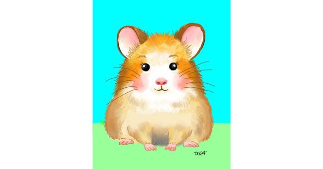 Drawing of Hamster by GreyhoundMama