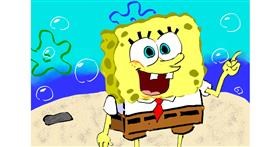 Drawing of Spongebob by Aki