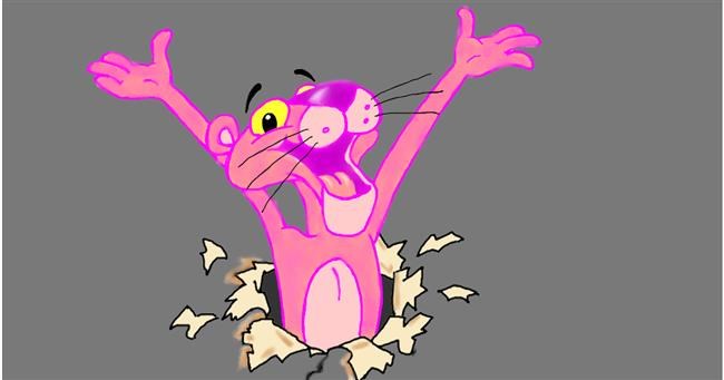 Drawing of Pink Panther by InessA