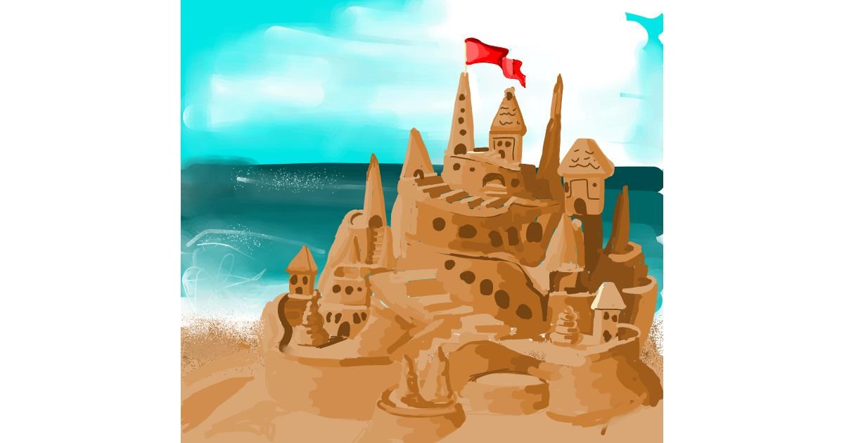 Drawing of Sand castle by Rose rocket Drawize Gallery!