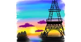 Drawing of Eiffel Tower by Bree