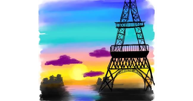 Drawing of Eiffel Tower by Bree