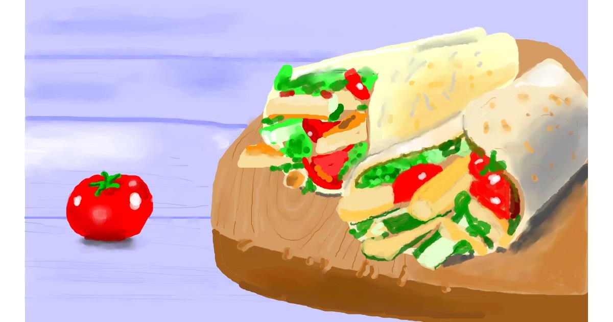 Burrito Drawing by Pinky - Drawize Gallery!