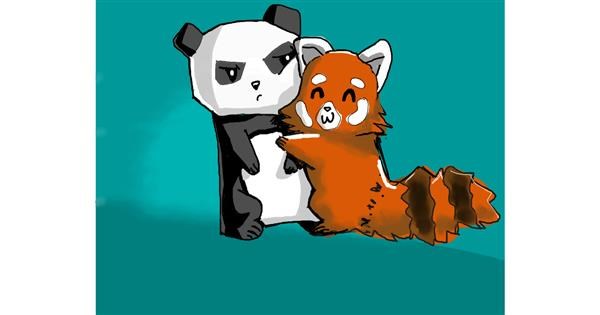 red panda drawings cartoon