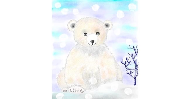 Drawing of Polar Bear by Snowy