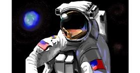 Drawing of Astronaut by Herbert