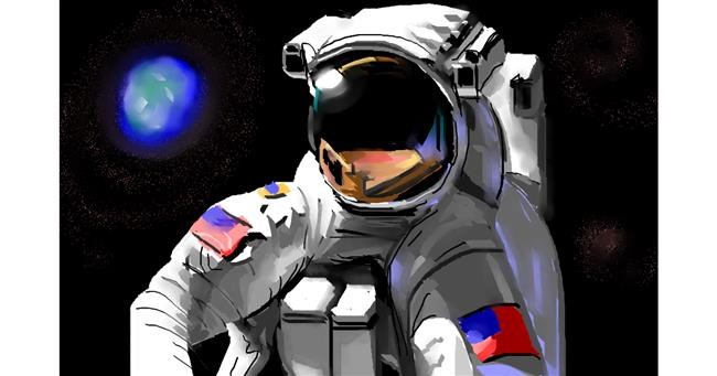 Drawing of Astronaut by Herbert