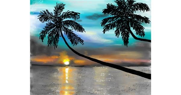 Drawing of Palm tree by Cec - Drawize Gallery!