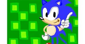 Drawing of Sonic the hedgehog by Herbert