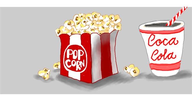 popcorn drawing