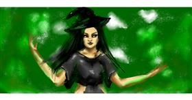 Drawing of Witch by Lina