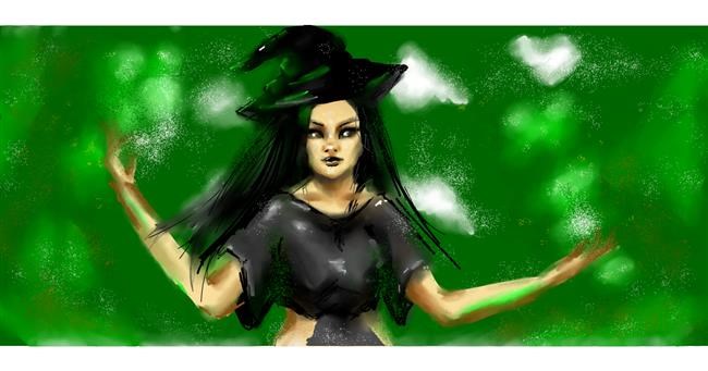 Drawing of Witch by Lina