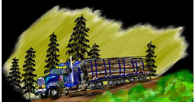 Drawing of Truck by Eclat de Lune