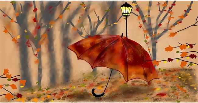 Drawing of Umbrella by Eclat de Lune