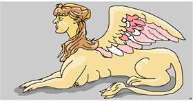 Drawing of Sphinx by Swimmer 