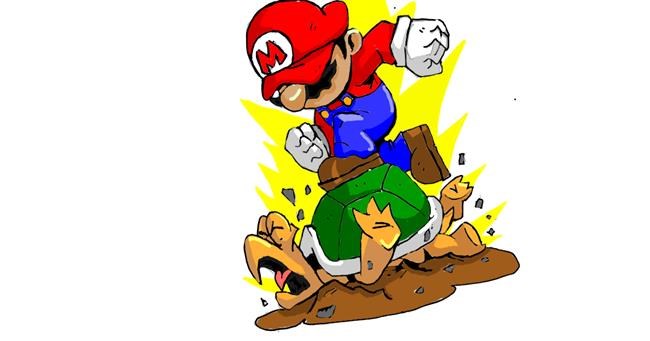 Drawing of Super Mario by Scarlet 