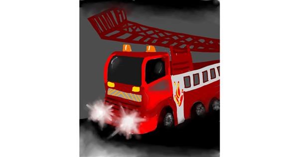 Drawing of Firetruck by Unknown - Drawize Gallery!