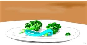 Drawing of Broccoli by Swimmer 