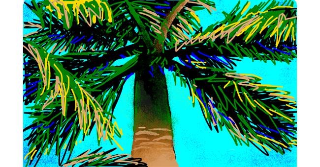 Drawing of Palm tree by Odiosa