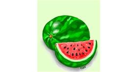 Drawing of Watermelon by GreyhoundMama