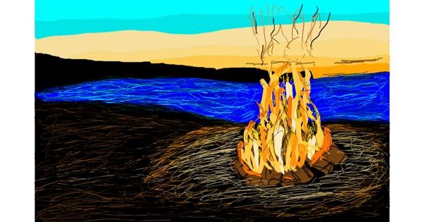 Campfire Drawing by MRPANDA2 - Draw and Guess Gallery!