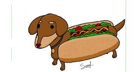 Drawing of Hotdog by saul_23