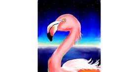 Drawing of Flamingo by Lovecatx