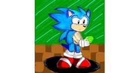 Drawing of Sonic the hedgehog by KayXXXlee