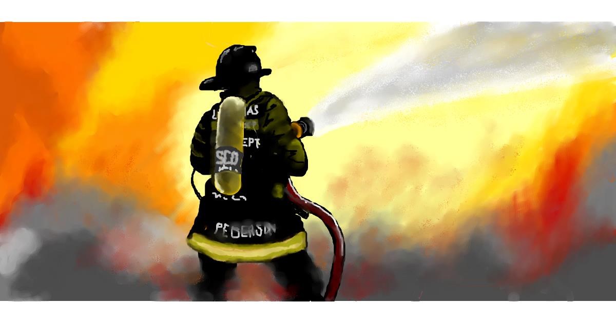 Drawing of Firefighter by Debidolittle - Drawize Gallery!