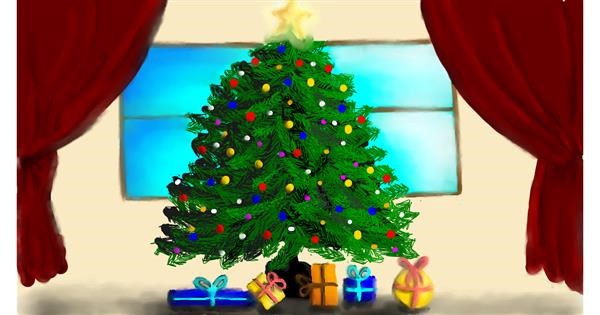 Drawing of Christmas tree by Wizard - Drawize Gallery!