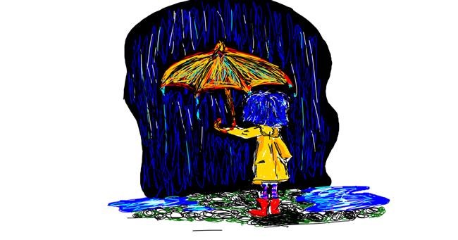 Drawing of Umbrella by emrys