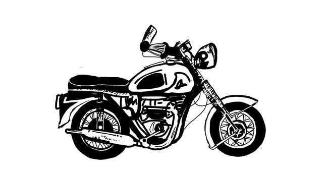 Motorrad Zeichnung von MZ - Drawize Galerie!