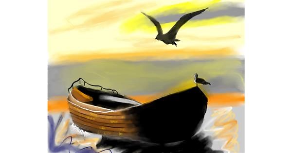 Drawing Of Boat By Yashi - Drawize Gallery!