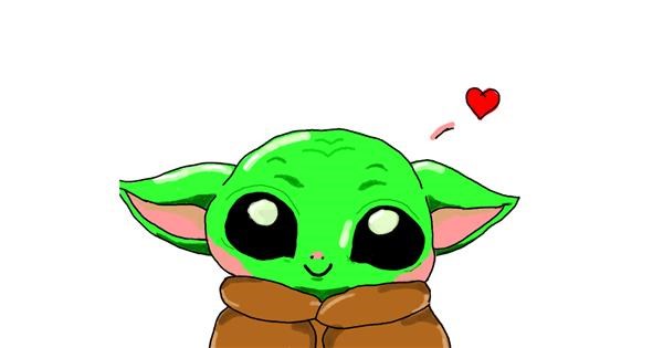 Drawing of Baby Yoda by Julia - Drawize Gallery!