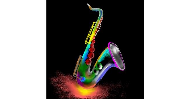 Drawing of Saxophone by £€¥€