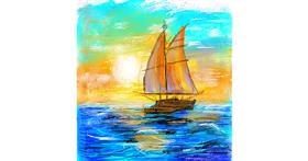 Drawing of Sailboat by KayXXXlee