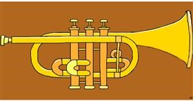 Drawing of Trumpet by Swimmer 