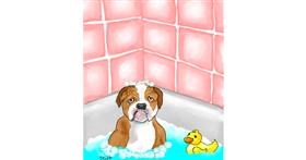 Drawing of Bathtub by GreyhoundMama