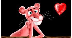 Drawing of Pink Panther by Eclat de Lune