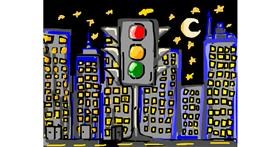 Drawing of Traffic light by Chubby raccoon boi