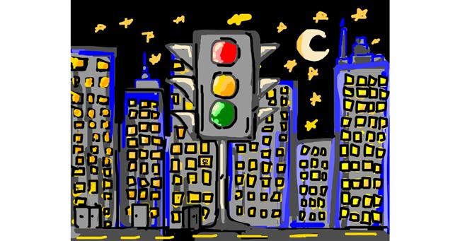 Drawing of Traffic light by Chubby raccoon boi