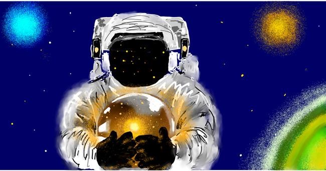 Drawing of Astronaut by Eclat de Lune